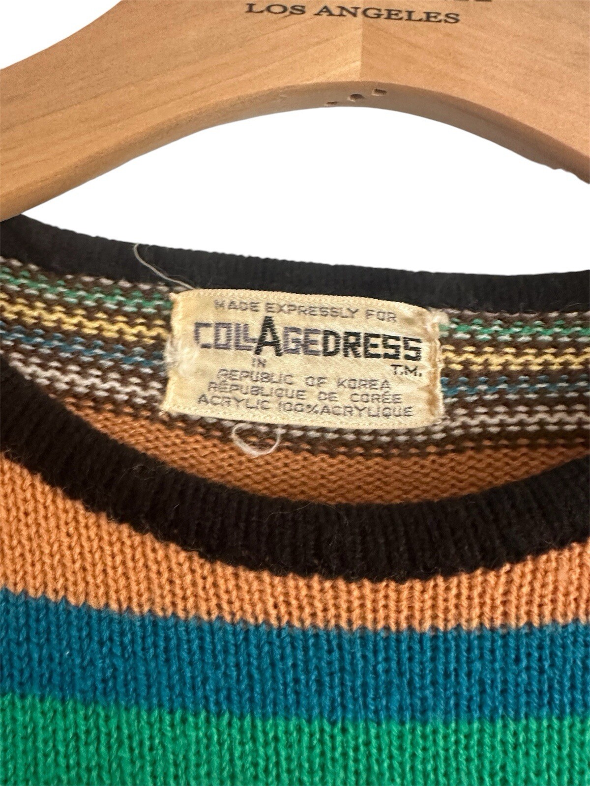 1970s Vintage CollAgedress Made In The Republic Of Korea
