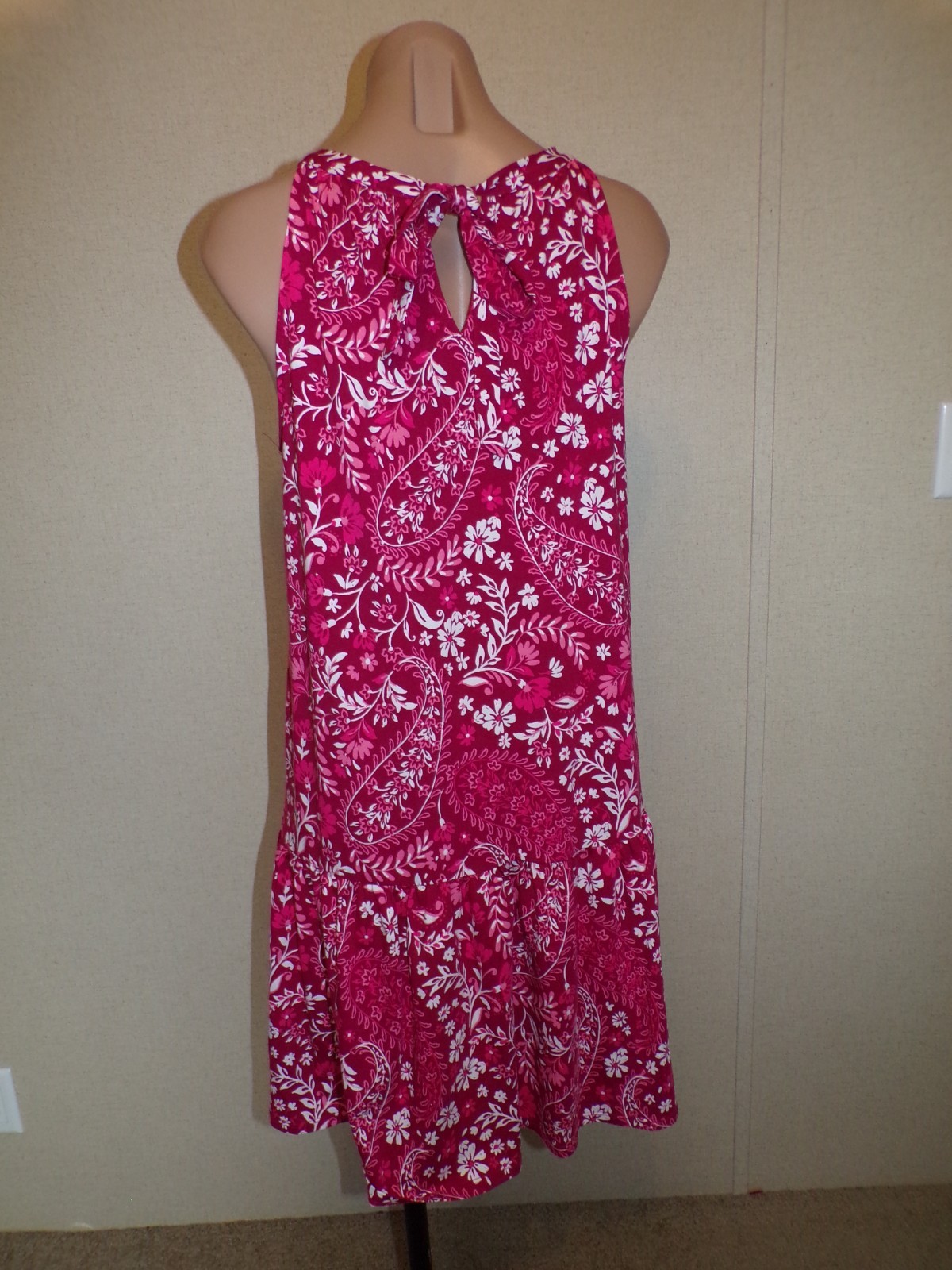 Ann Taylor Loft Pink Floral Cotton Modal Shift Dress Women’s Size Small