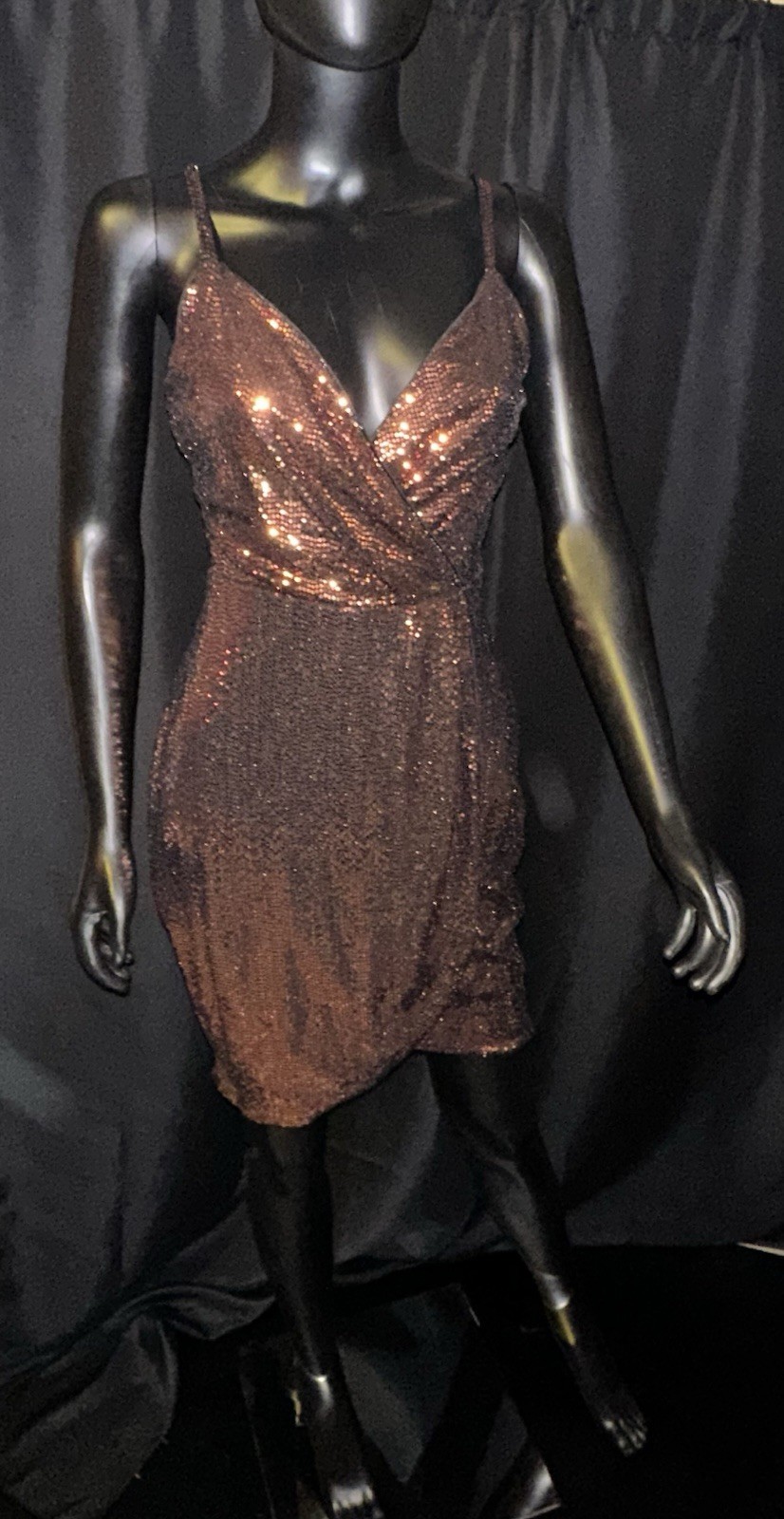 New GUESS Party and Cocktail Copper Dress Size Small with Tags