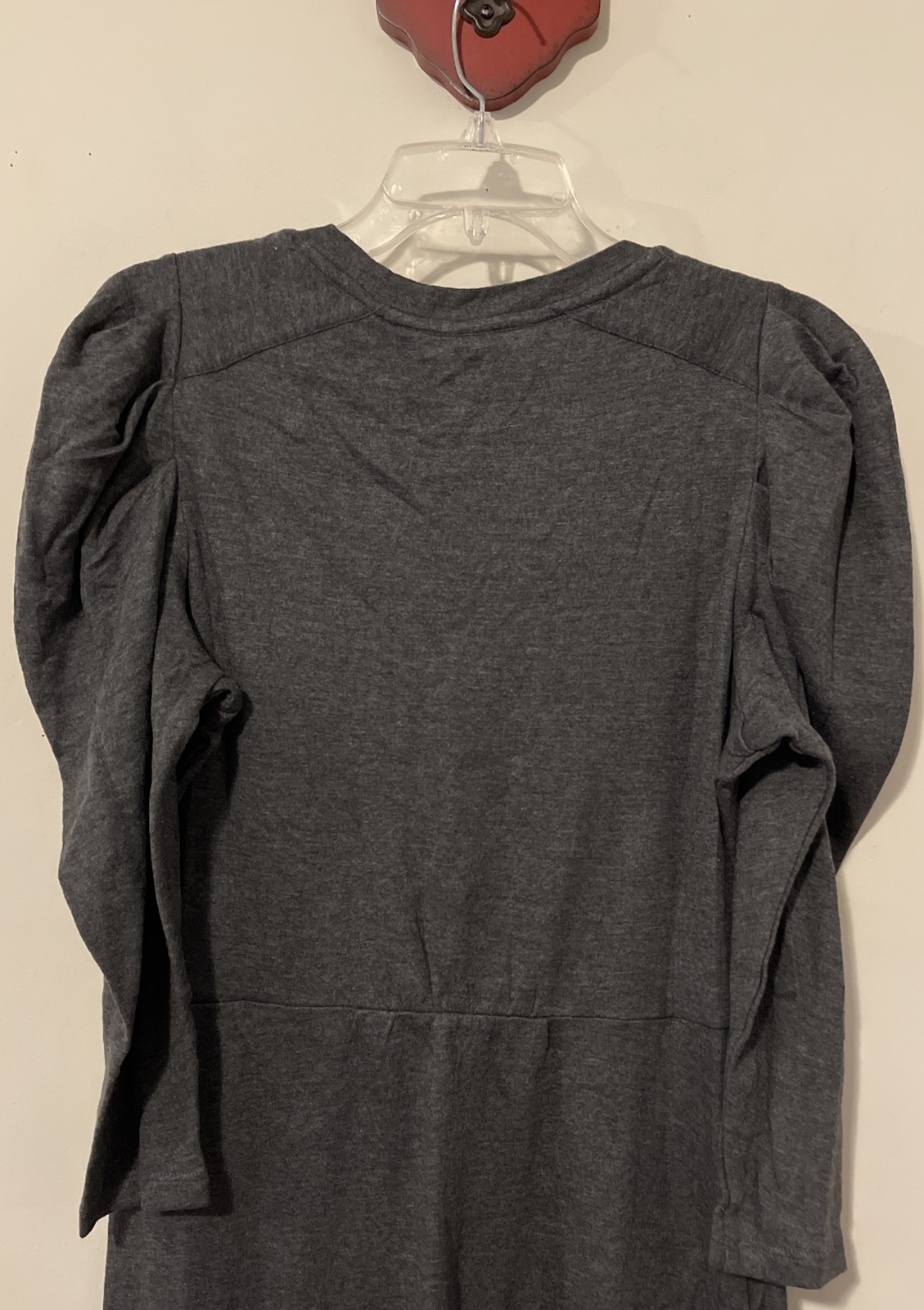 Good Hart Womens Small Gray Knee-Length Soft Ruffled Pullover Dress NWT! A608