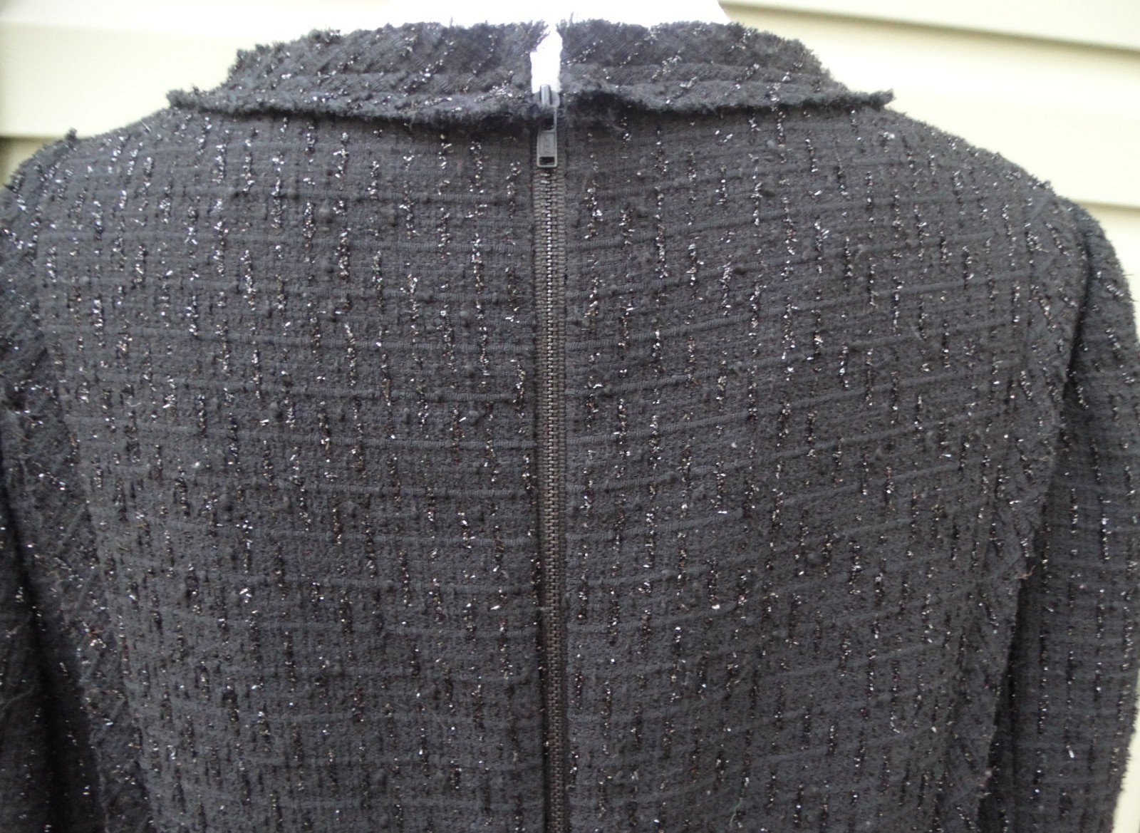 Designer Teri Jon by Rickie Freeman Metallic Tweed Geo Stripe Dress Size 16/XL