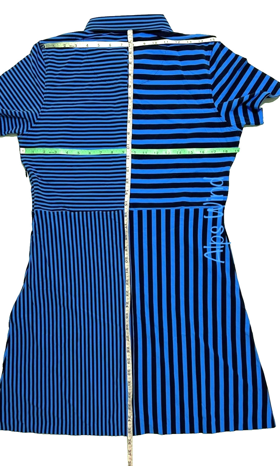 G/FORE Women’s Mixed Stripe Golf Dress Twilight Size-L NWT