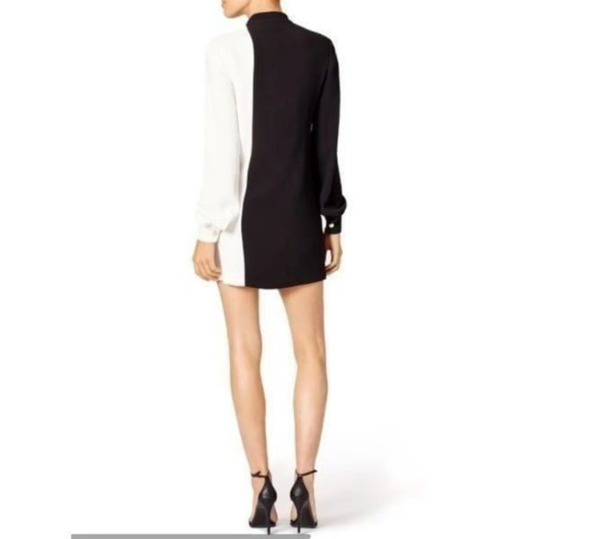 Rachel Zoe McKell Colorblock Button Asymmetric Mini Dress Size 2