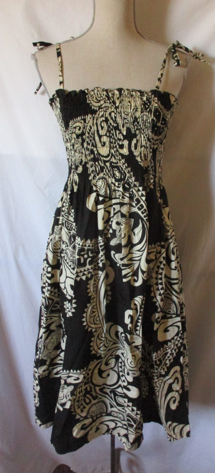 Island Aloha Wear Dress SEA TURTLE OSFM Tribal TIKI Hawaii Beach resort 90s Y2K