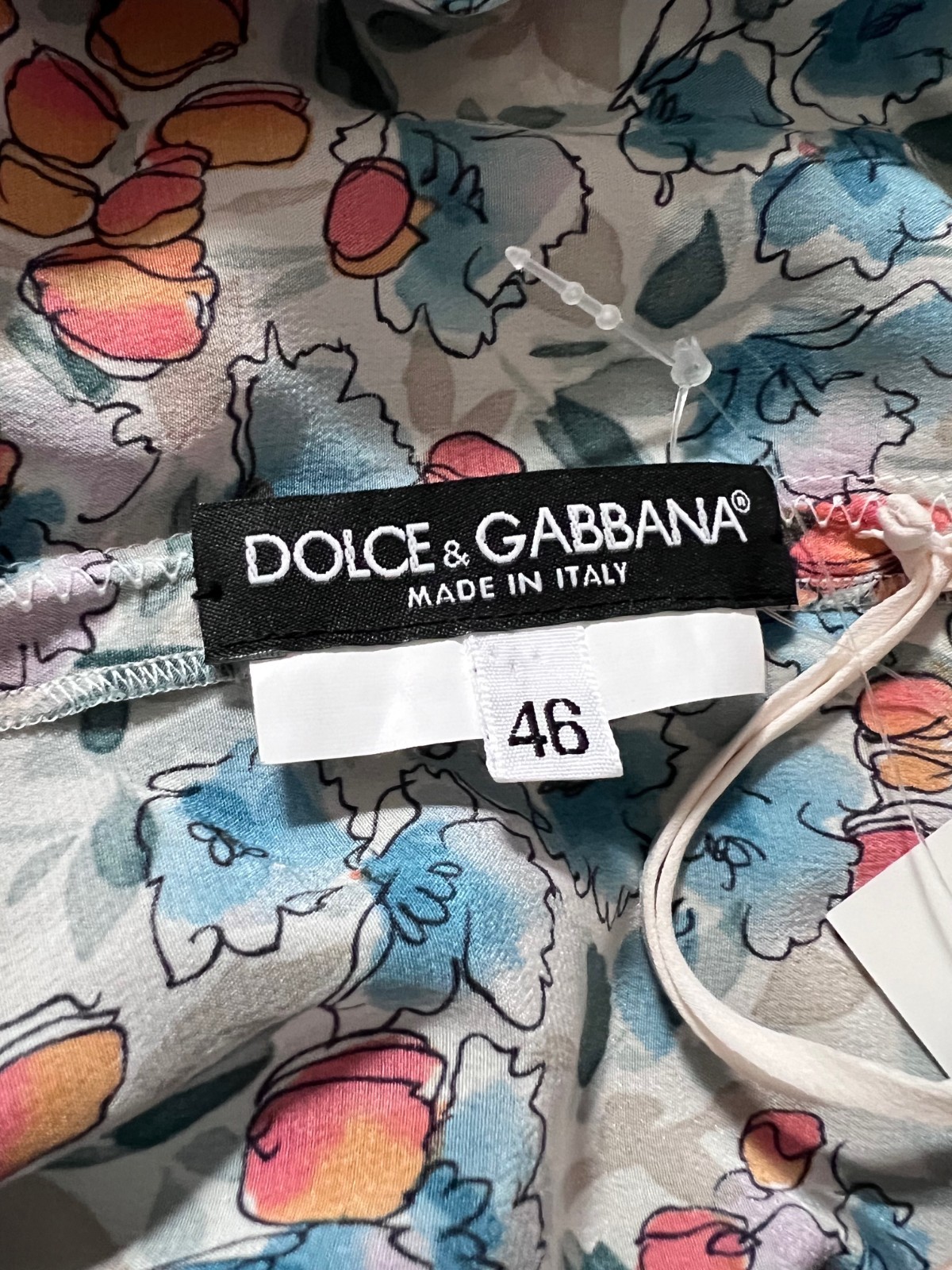 SALE! $6,500 Vint. DOLCE & GABBANA Silk Satin lace Dress size 44-46