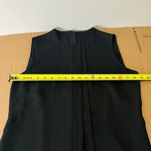 Cedric Charlier Black Asymmetrical Sleeveless Shift Dress Women’s USA 12 Italy