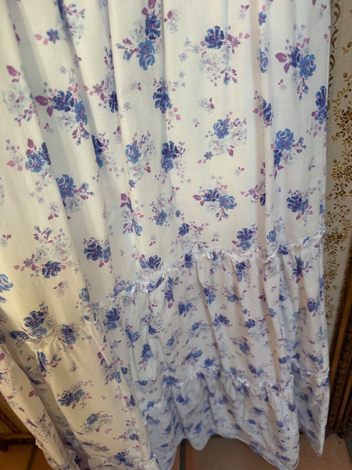 LoveShackFancy x Target Gemma Blue White Floral Maxi Dress XXS P NWOT Cotton