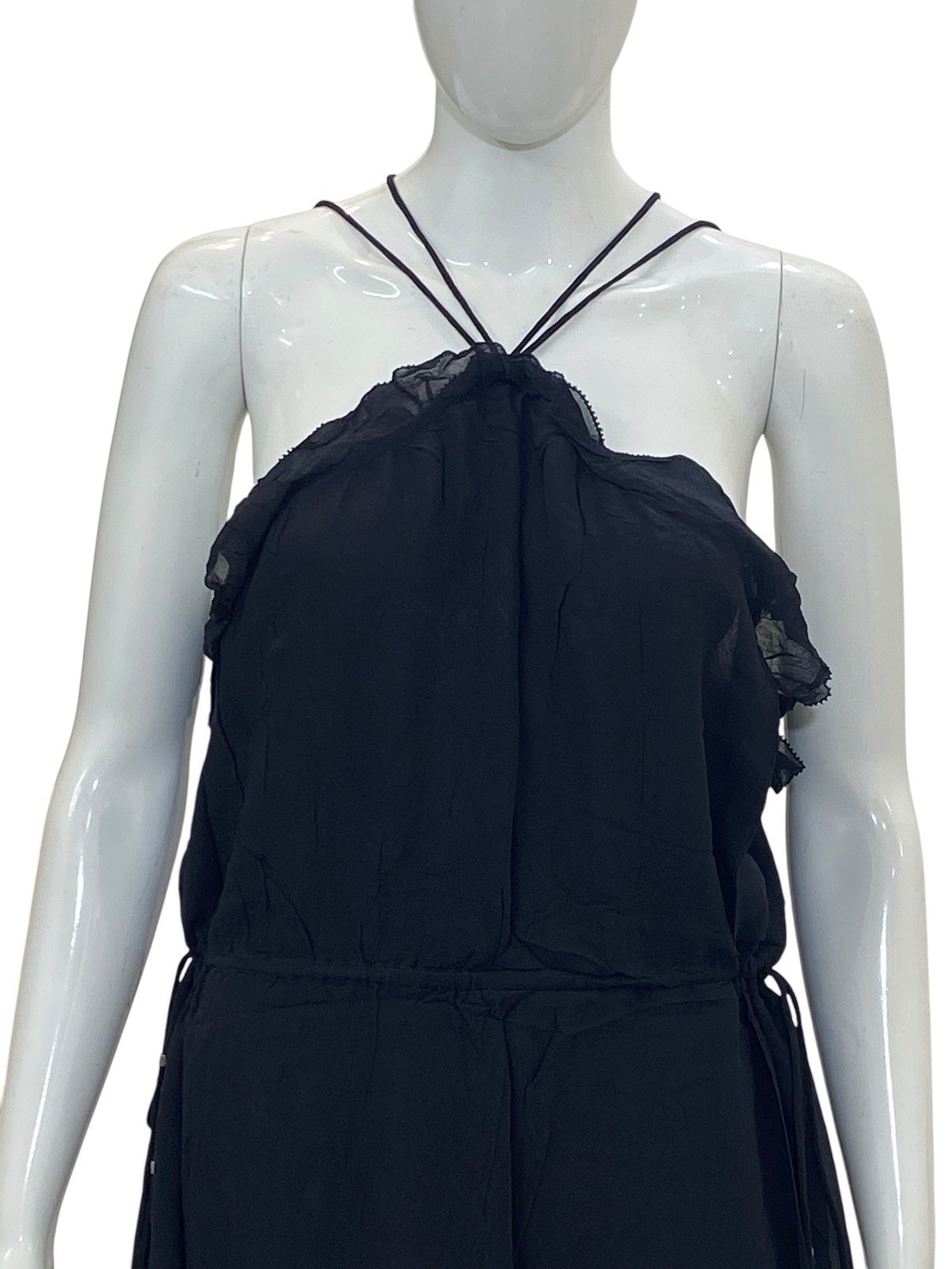 Isabel Marant Etoile Betty Vintage Spaghetti Strap Ruffle Short Mini Dress S 36