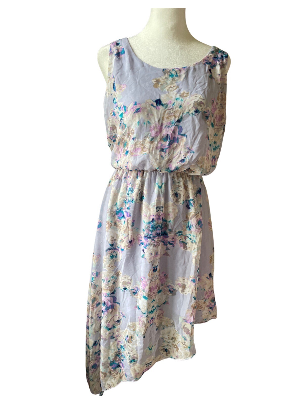 Charlotte Russe Medium Lilac Purple Chiffon And Polyester Assymetrical Dress