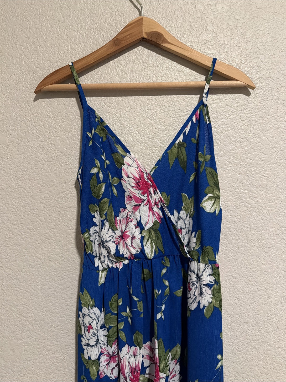 NEW As U Wish Boho Maxi Romper Coastal Hippie Festival 90s Y2K Floral Blue S
