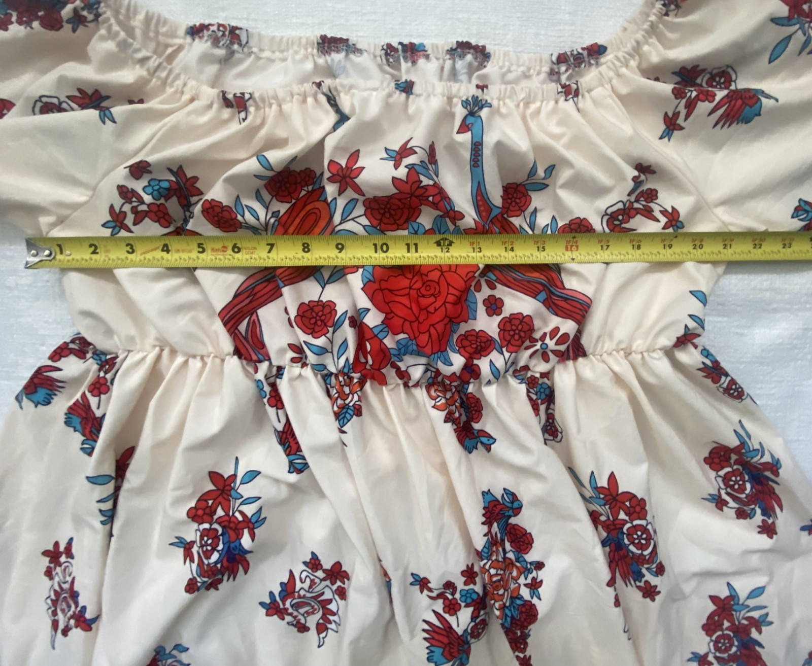 SHEIN CURVE WOMENS MULTI-COLOR HOBO FLORAL PEACOCK DRESS – SIZE 3XL – EUC