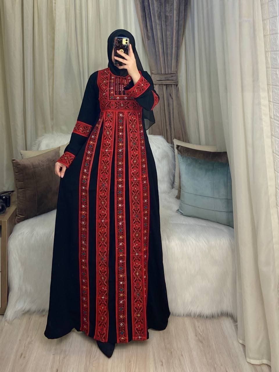 Premium Quality Palestinian Traditional Thobe Embroidery Size M (12-14) Uk Size