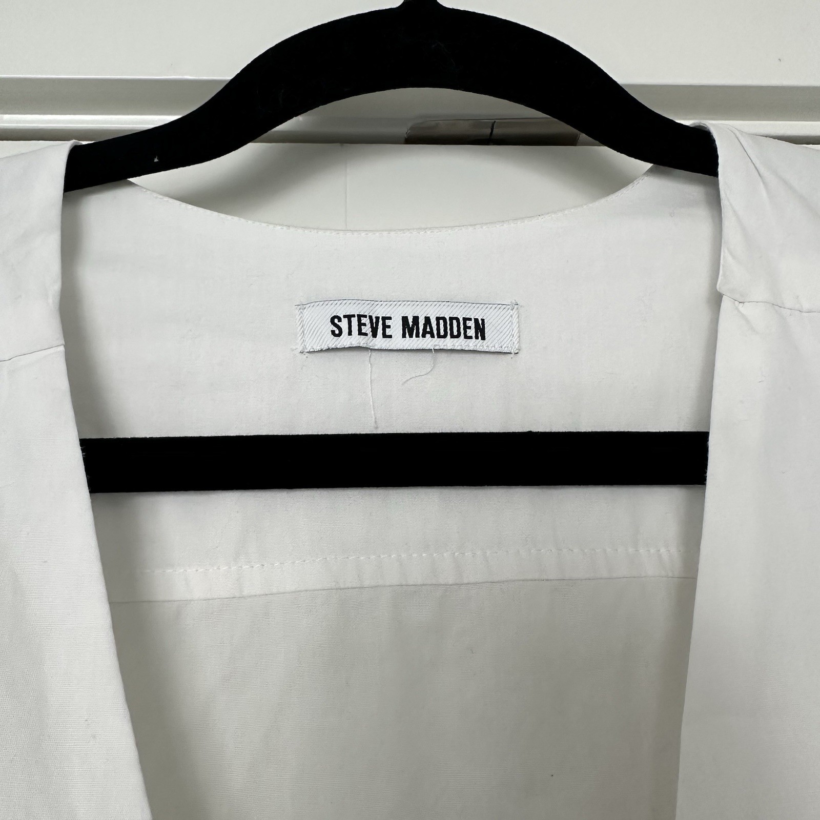 Steve Madden Sleeveless V-Neck Elastic Waist Mini Dress