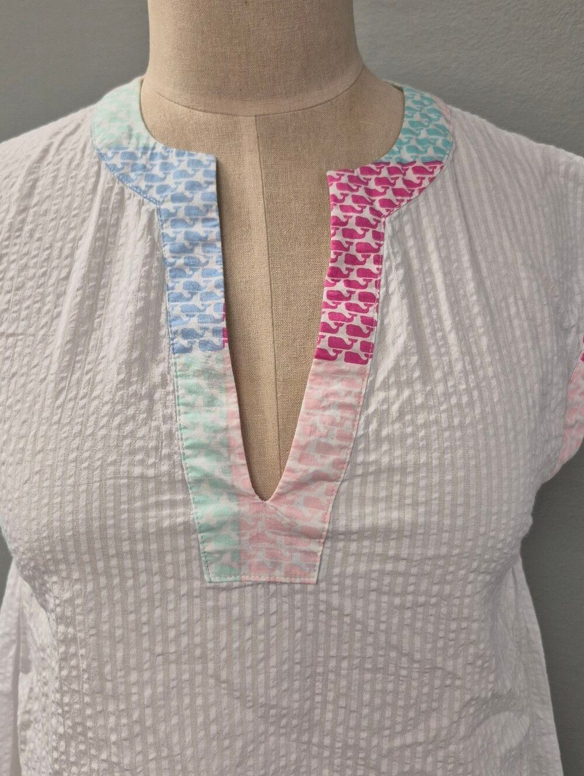 ​Vineyard Vines for Target Seersucker Whale Print Tunic Dress XS