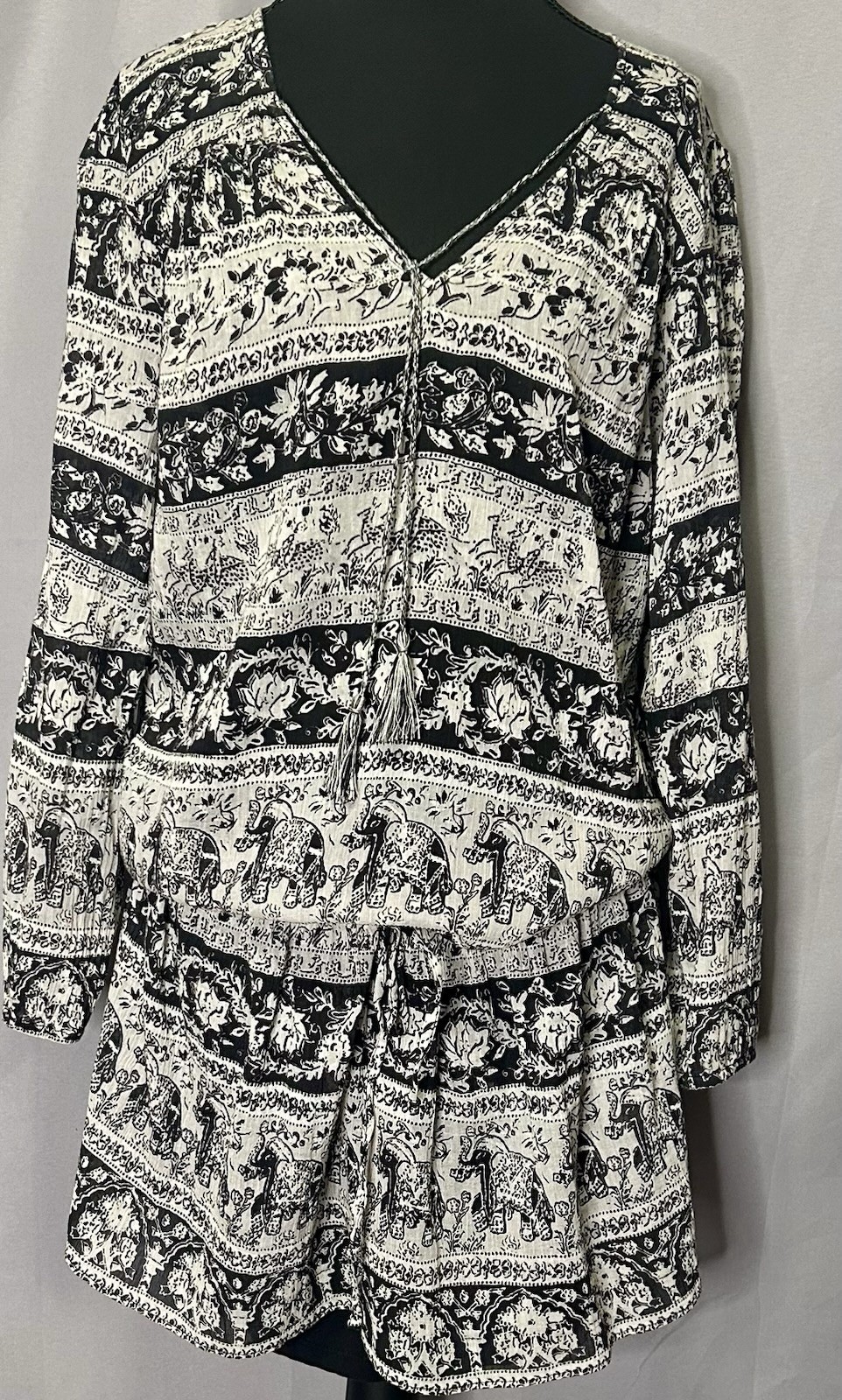 Joie Women’s Lined Tunic Or Mini Dress, M, Black, White, New With Tags