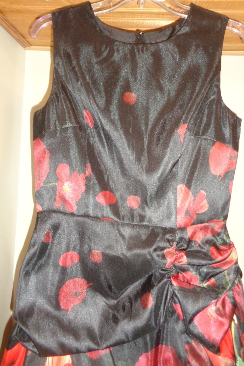 SAMUEL DONG BLACK DUPIONI TAFETTA BUBBLE HEM DRESS NWT SZ XS