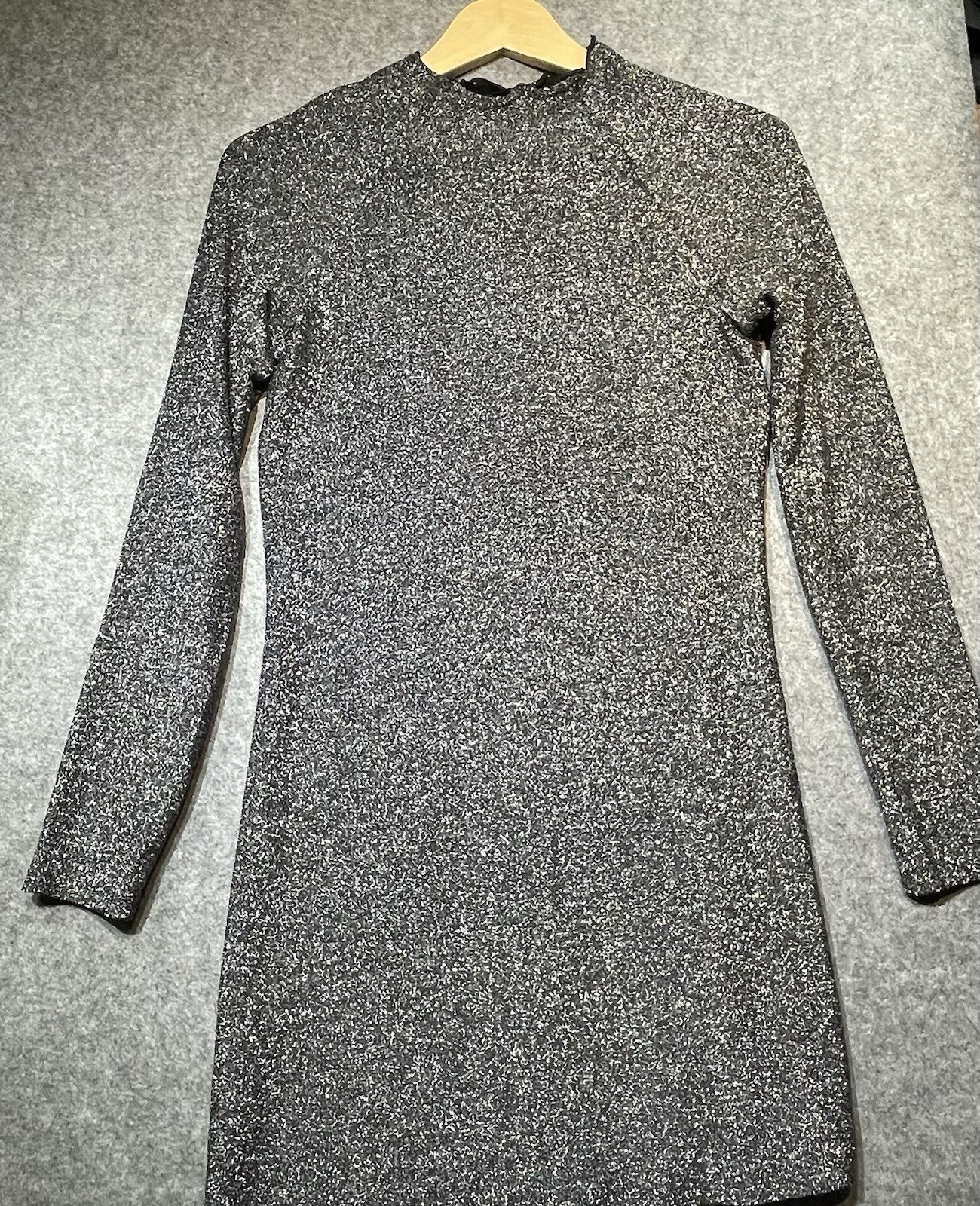 NEXT Metallic Silver Bodycon Dress UK 6 Party Evening Stretch New With Tags
