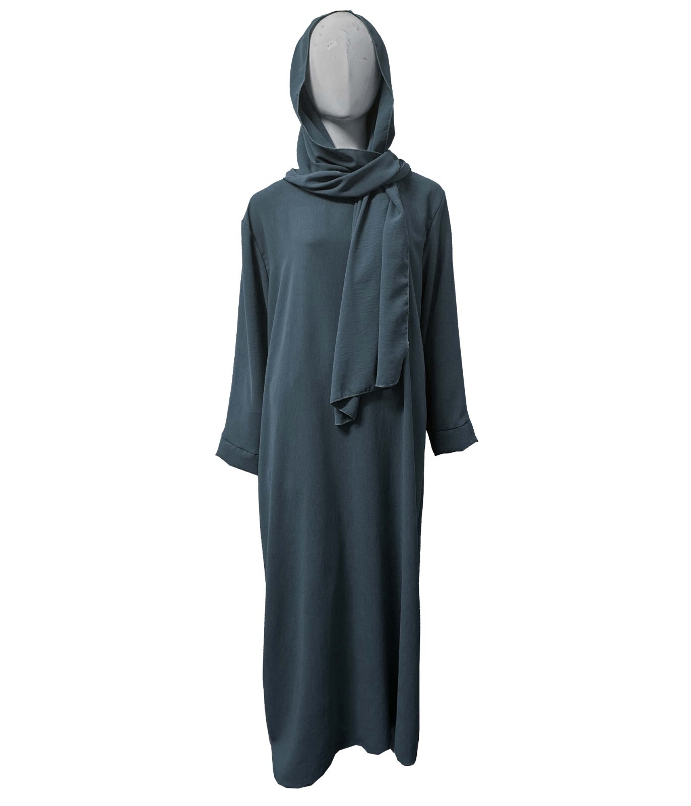 Womens Abaya Maxi Dress Muslim Kaftan Gown Islamic Hijab Abaya Jilbab With Scarf