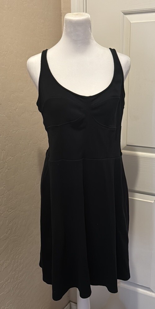 Stretchy Black Sleeveless Dress 17” P2P 37” Length Approx 36 C Jr Large
