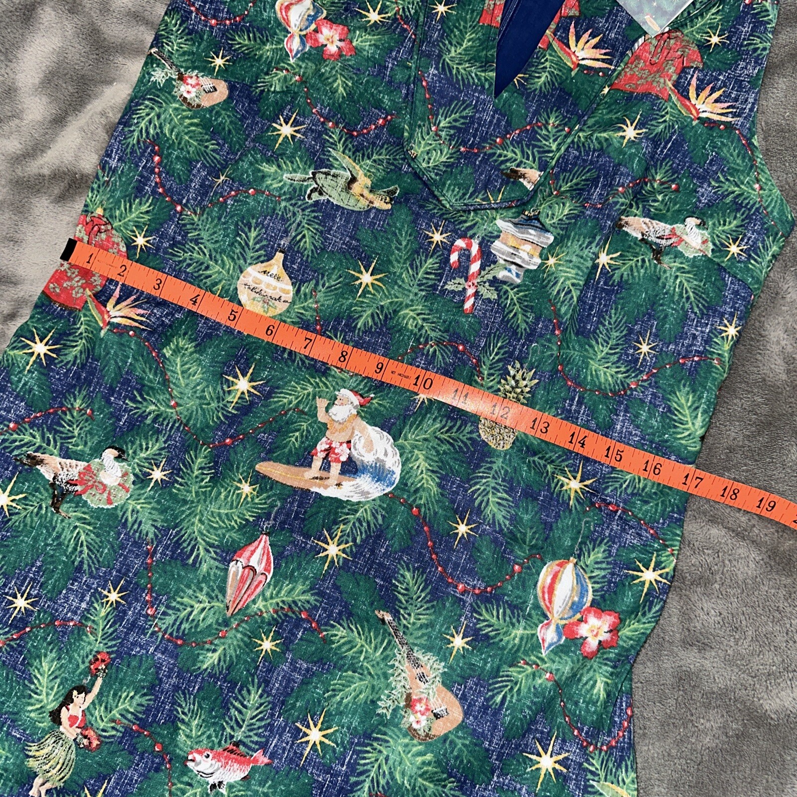 NWT 2022 REYN SPOONER Size 4 Christmas Mele Kalikimaka Zipper Women’s Dress W13