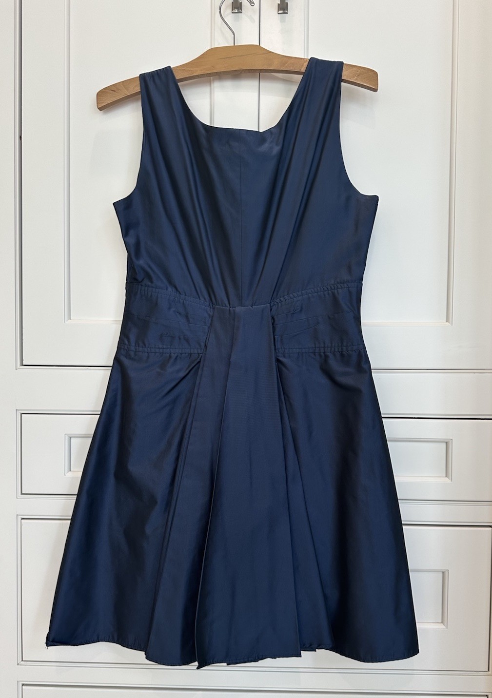 Max Mara Navy Blue Sleeveless Dress Size USA 10 EU 40 Made In Italy