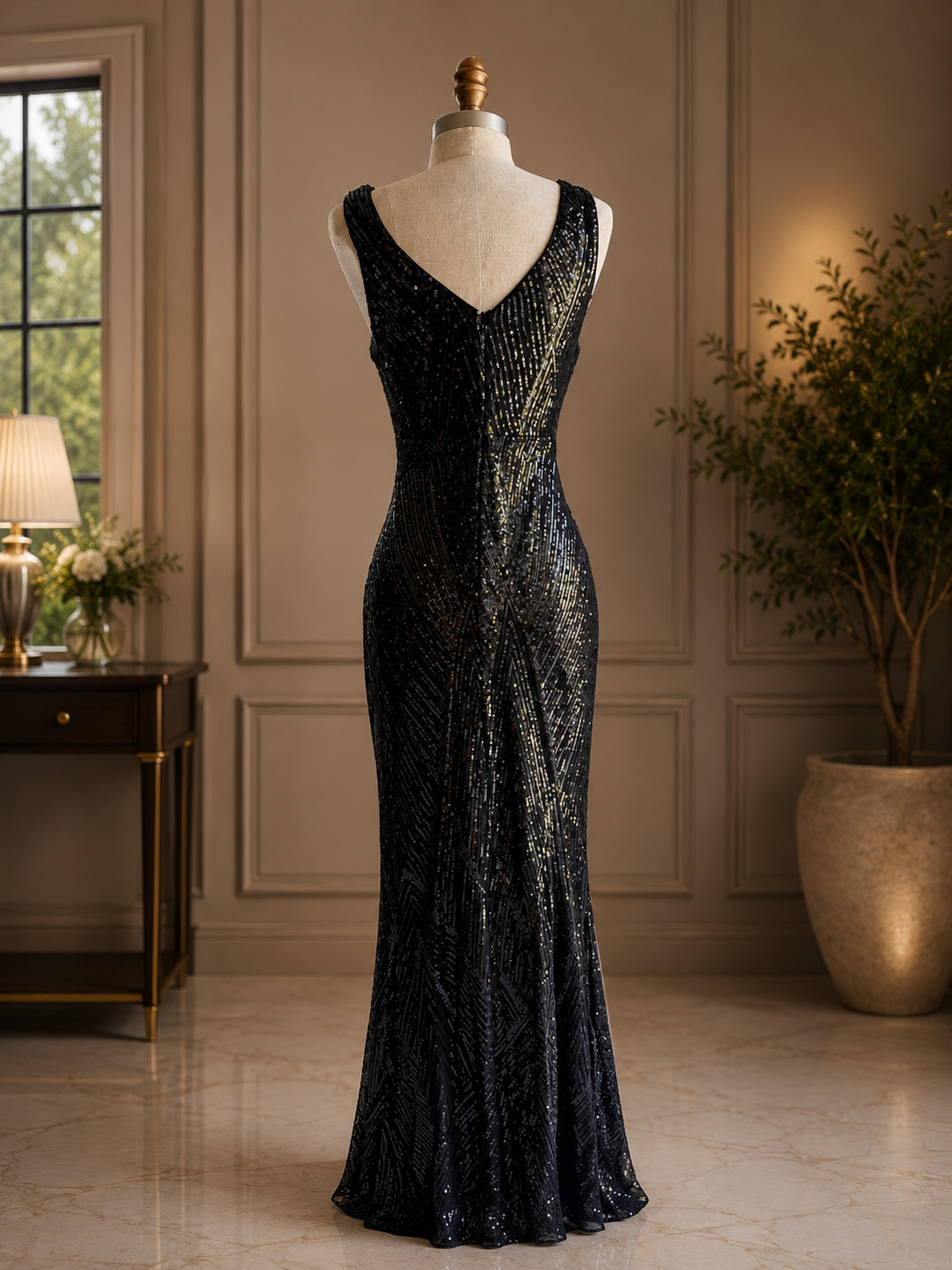 Glitter Formal Dresses Long Evening Gowns Bodycon Mermaid Sparkly Sequin Boat Ne