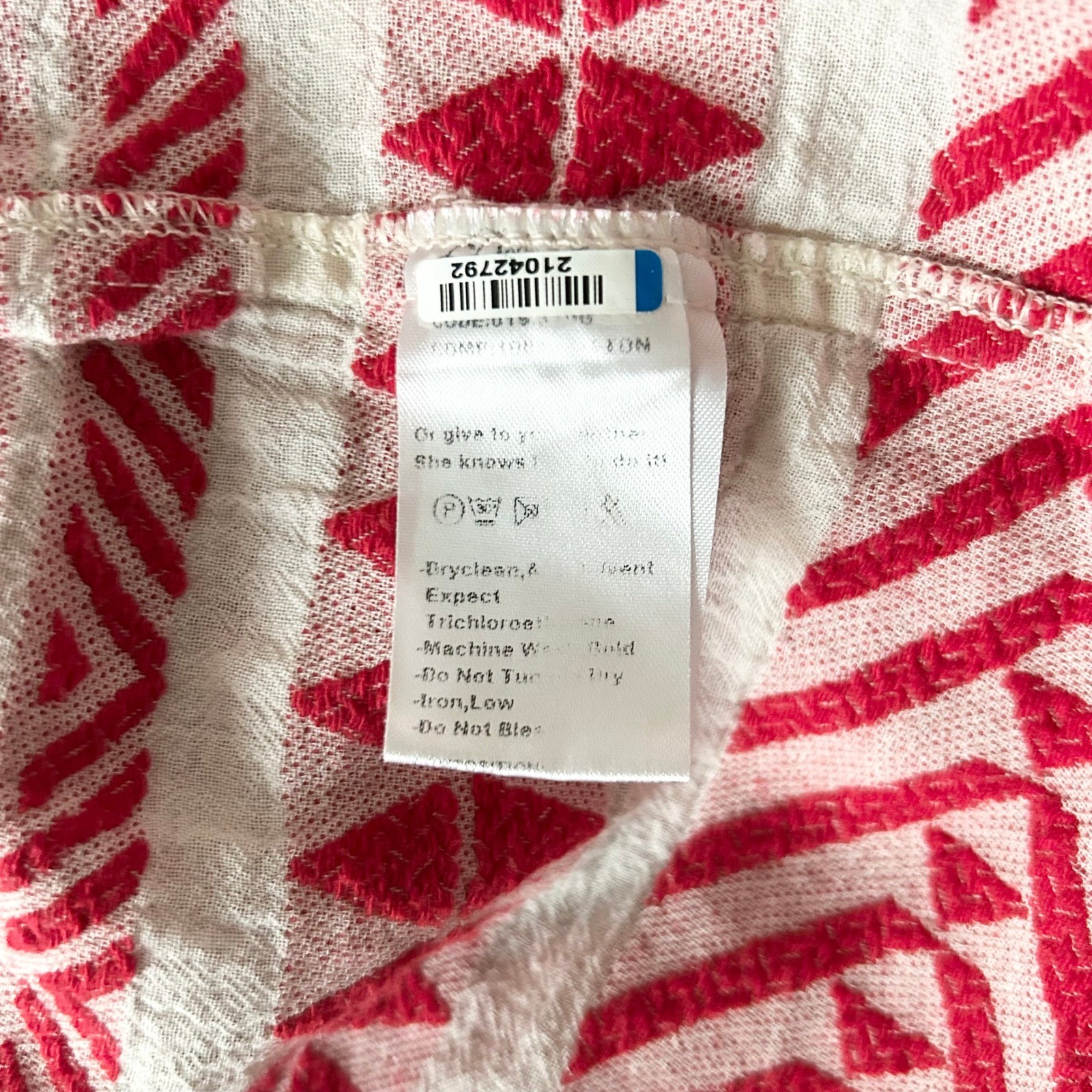 Devotion Twins Ella Red White Embroidered Jacquard Tiered Mini Dress XS