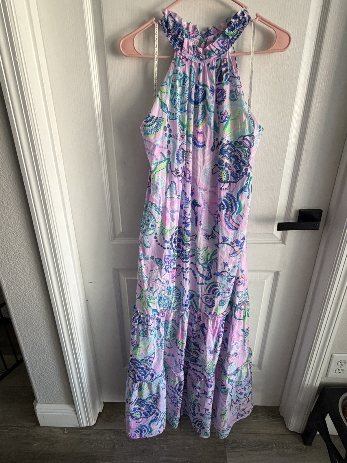 Lilly Pulitzer NWT Everly Maxi Dress Lilac Freesia Mermaid For You Size L