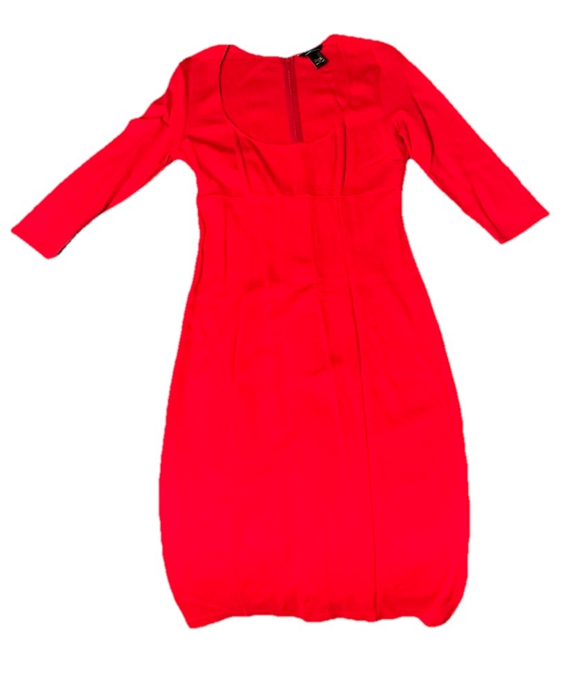 Moda International Size 14 Women’s Red Dress Zip Up In The Back