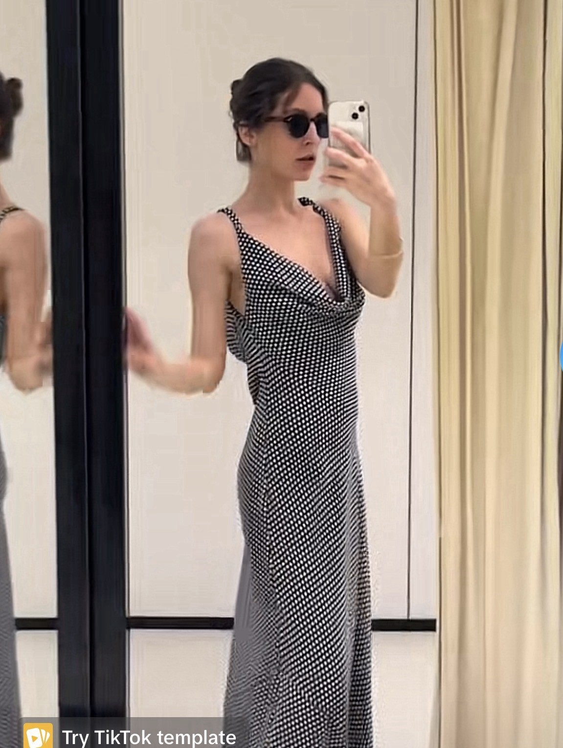 ZARA XS, S, M, L POLKA DOT MIDI DRESS REF. BLACK/WHITE 2590/884 NEW