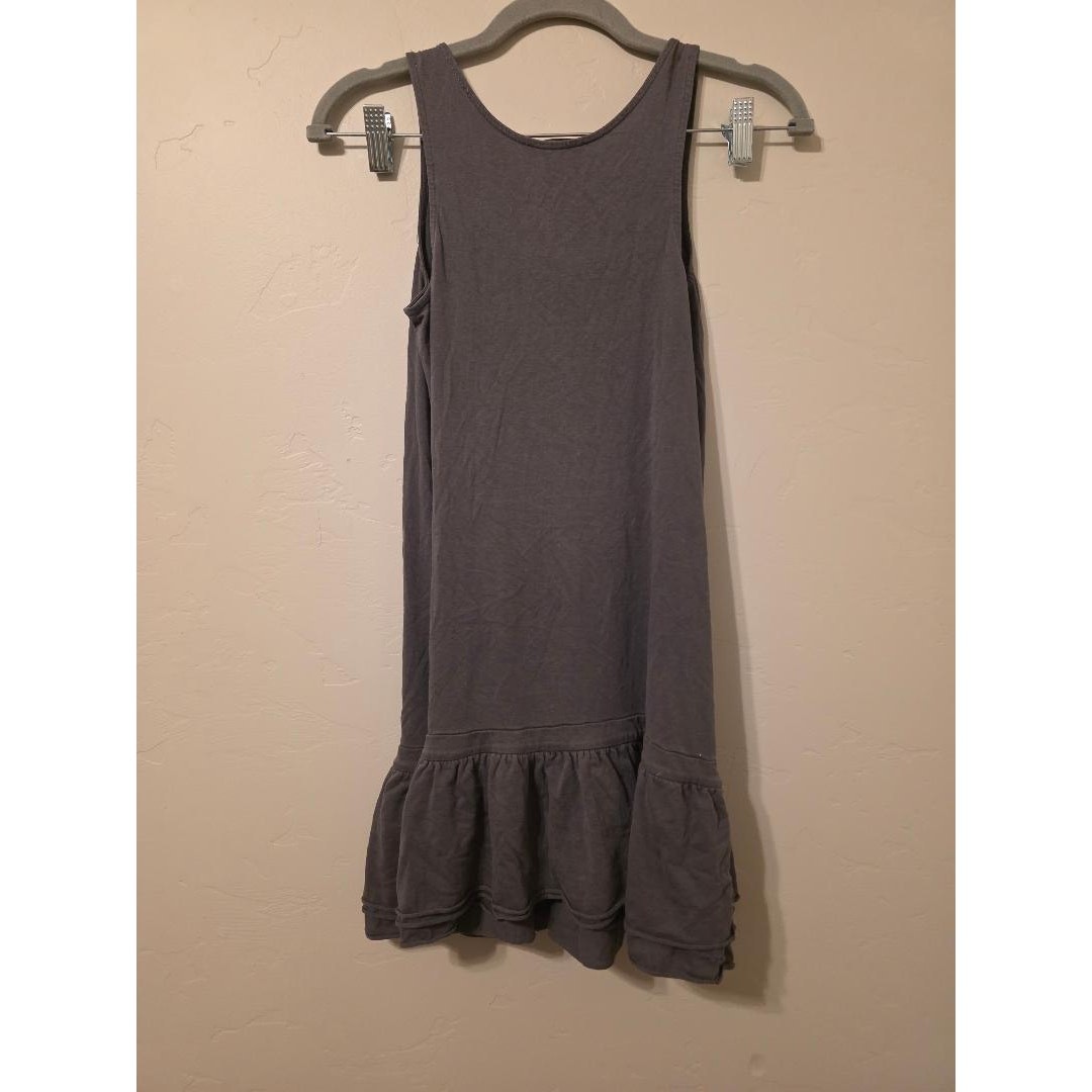 Juicy Couture Gray Mini Dress Ruffle Hem Y2K Soft Girl Tank Dress Size P