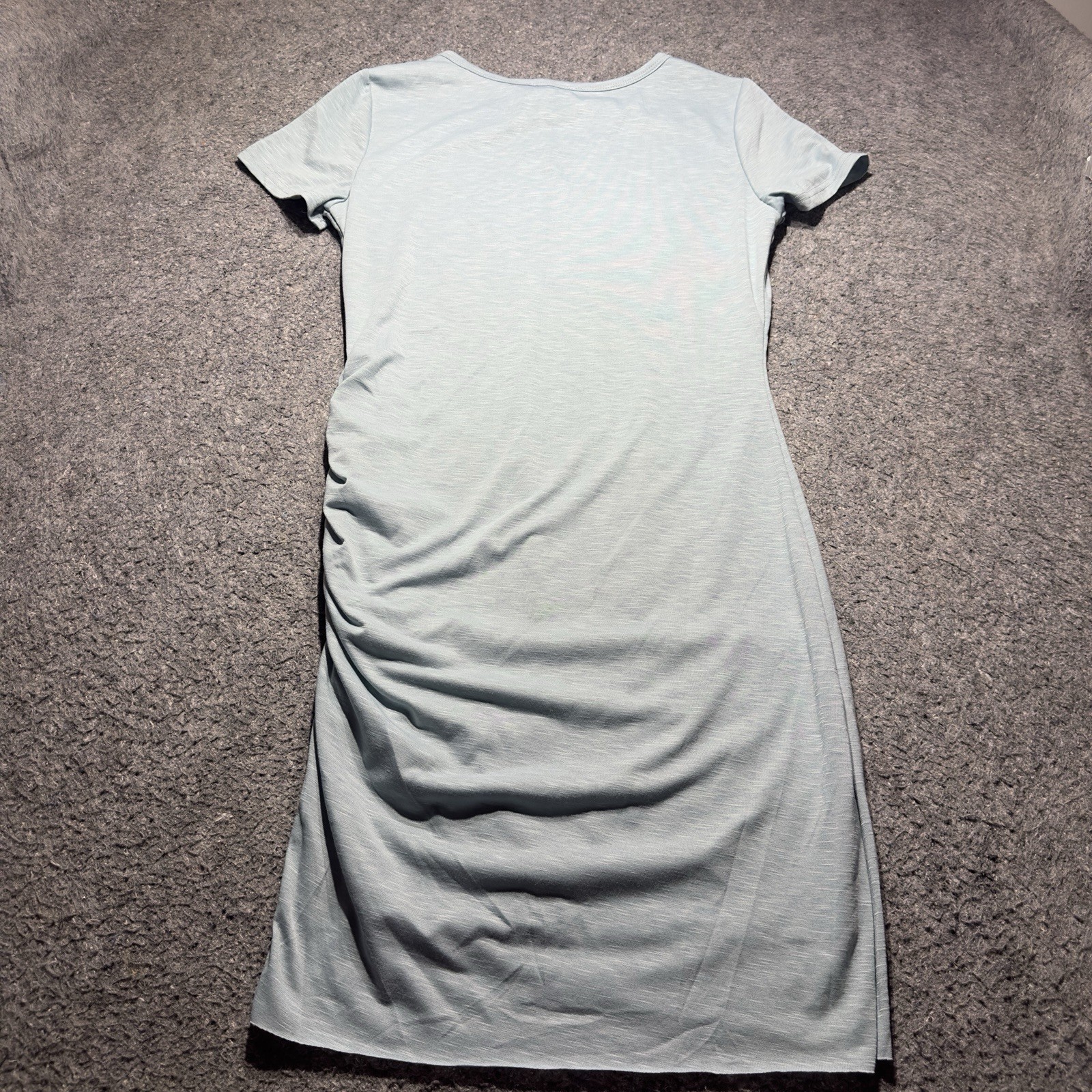 BTFBM Women M Mint Green Lined Casual Shirt Dress Short Sleeve NWT