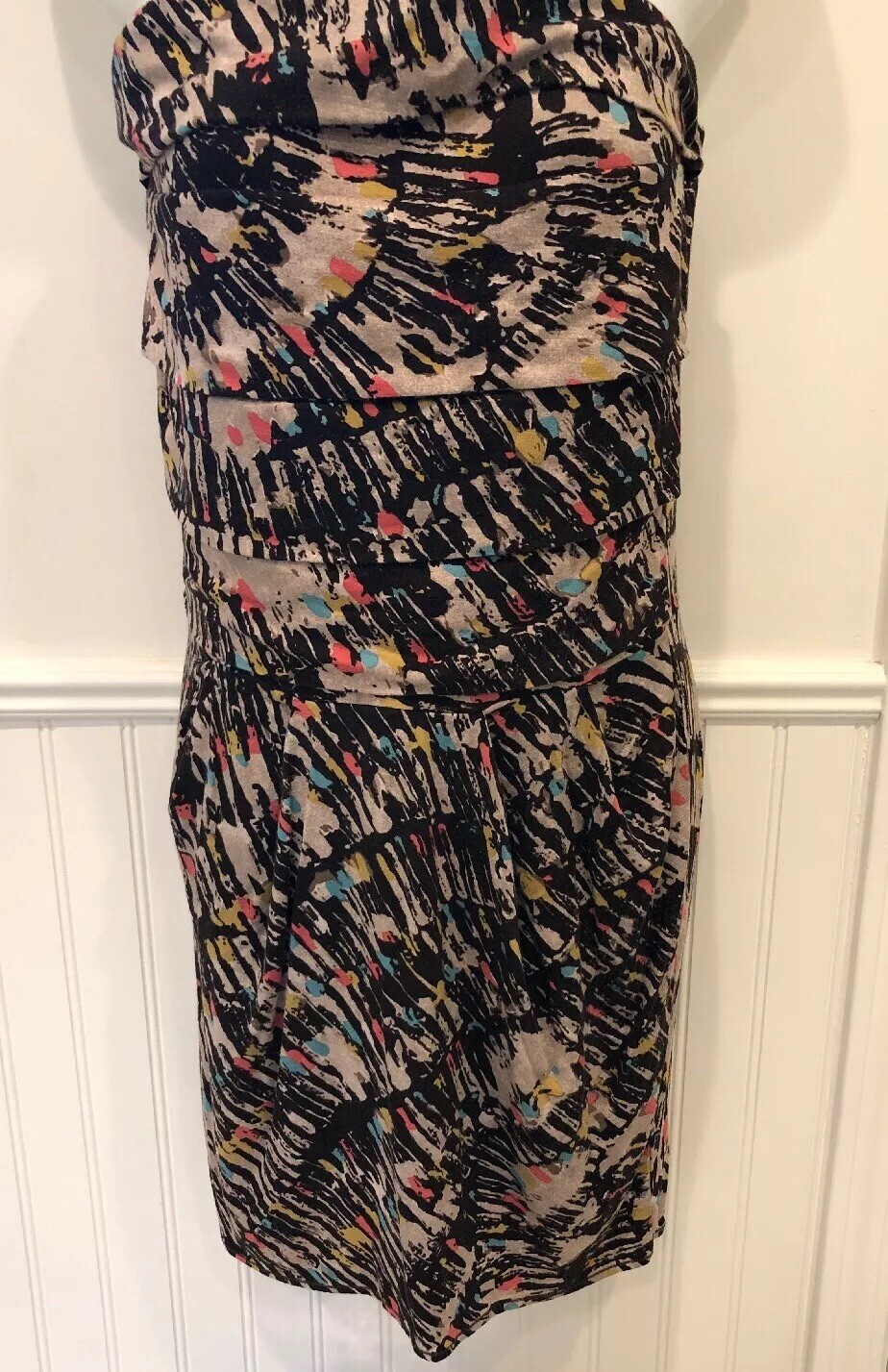 Fluxus Women’s Sleeveless Pull On Geometric Strapless Stretch Dress- S