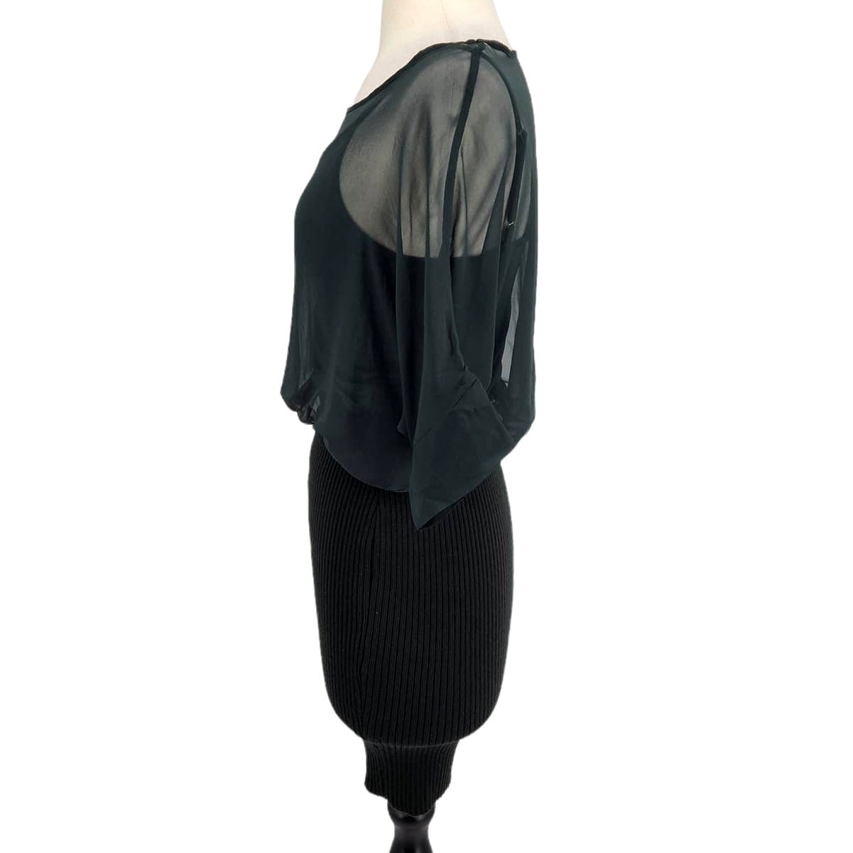 McGinn Mini Dress Silk Sheer Overlay Top Size Small