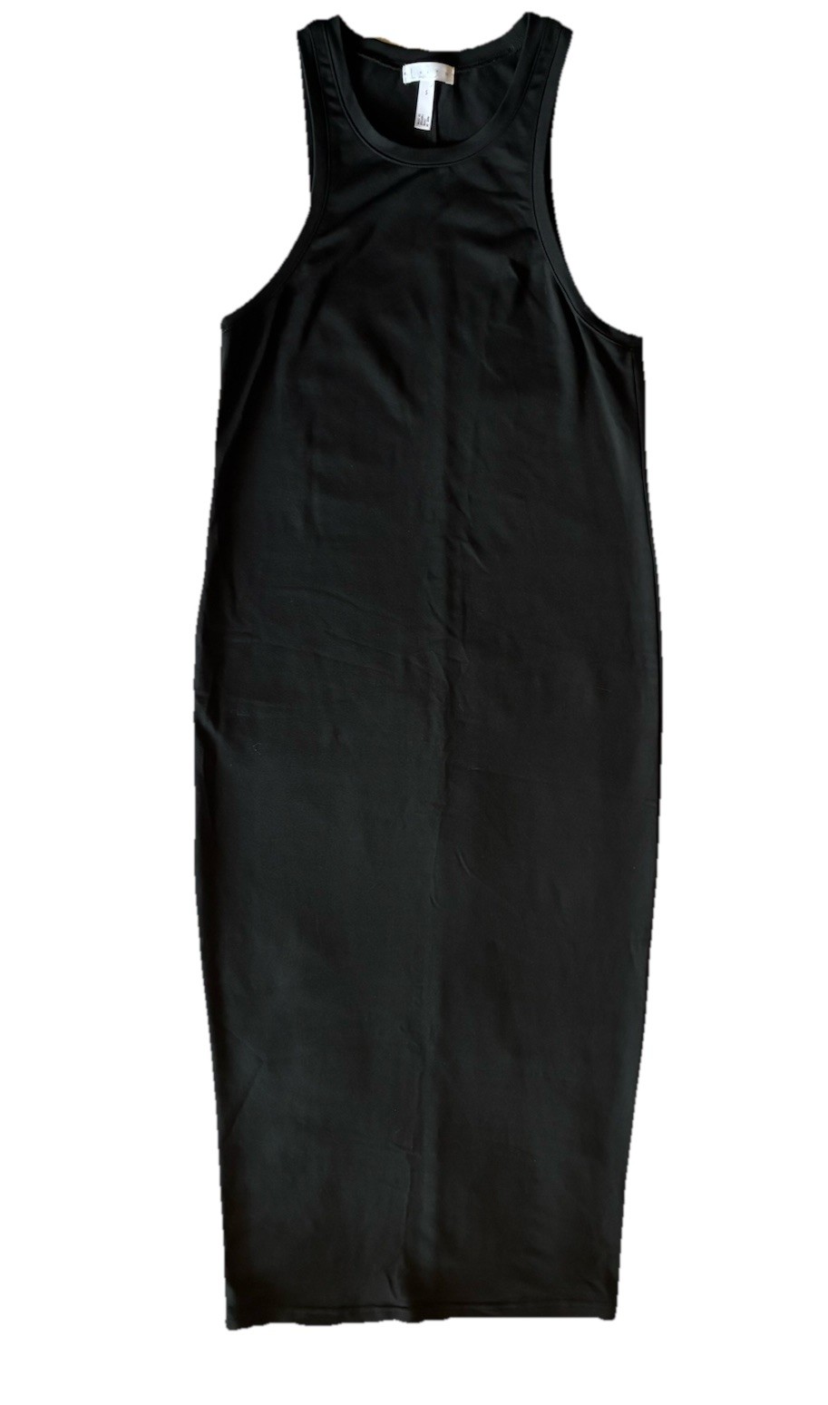 Leith Women Black Long Bodycon Sleeveless Tank Stretch Maxi Dress Small Athletic