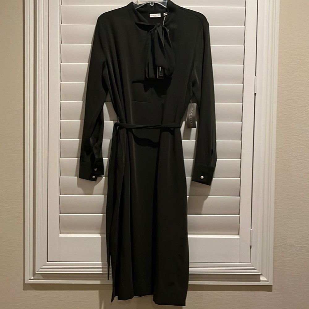 Eva mendes New York & Company olive green dress BNWT