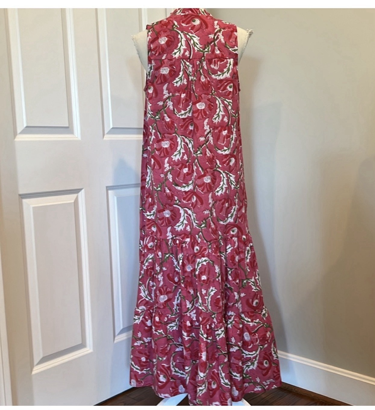 STARK X MAXI DRESS SLEEVELESS PINK FLOWERS $228