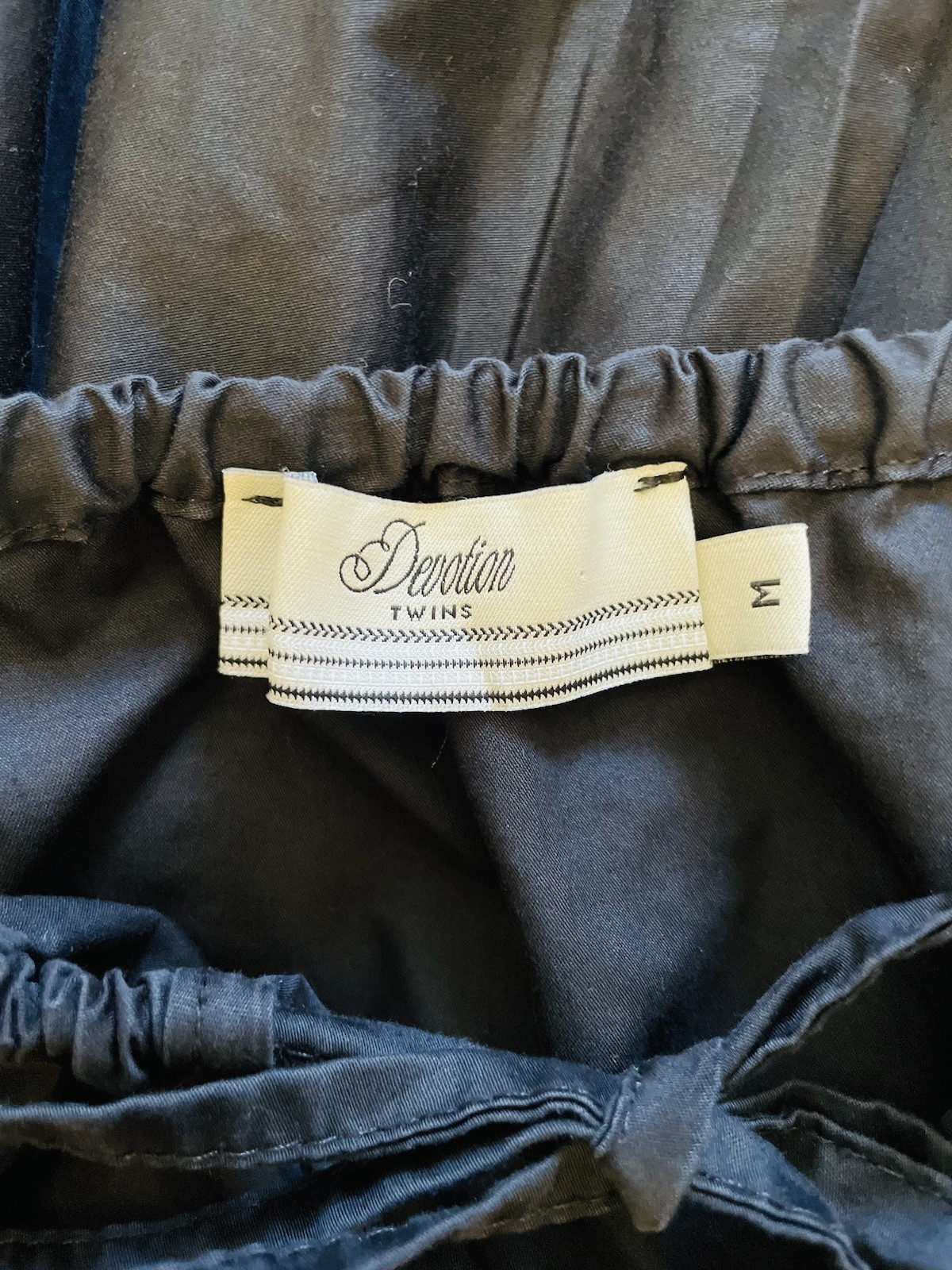 Devotion Twins Puff Sleeve Smocked Cinched Waist Mini Dress. Med. Made In Greece