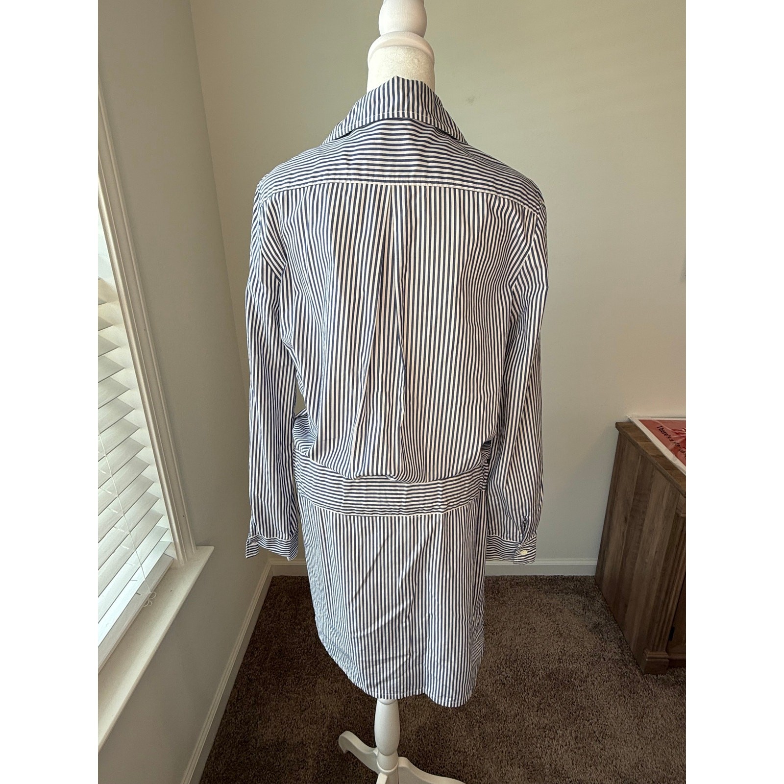 Organic by John Patrick Spring 2010 Striped Wrap Shirt Dress