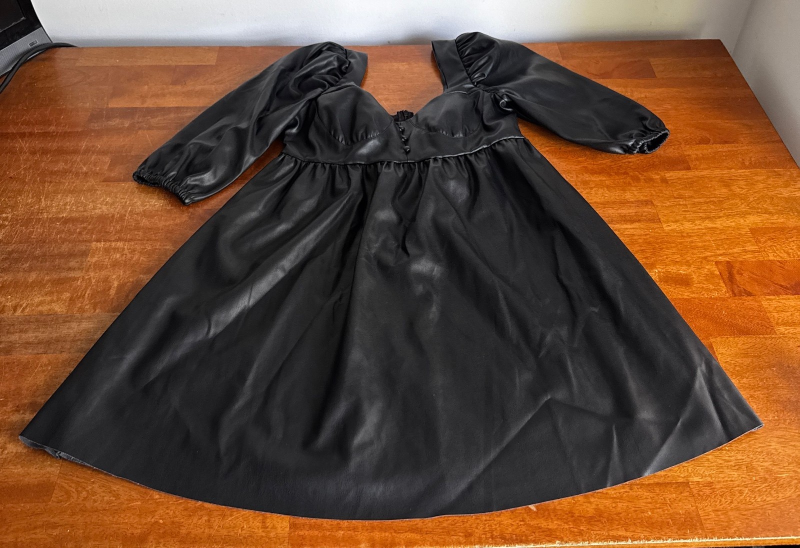 Asos Design Black dress synthetic leather goth women’s size 6