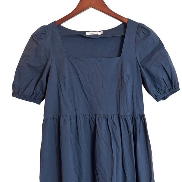 Mod Ref Zaria Maxi Dress Navy Blue Size Small Cotton Spandex Spring Summer