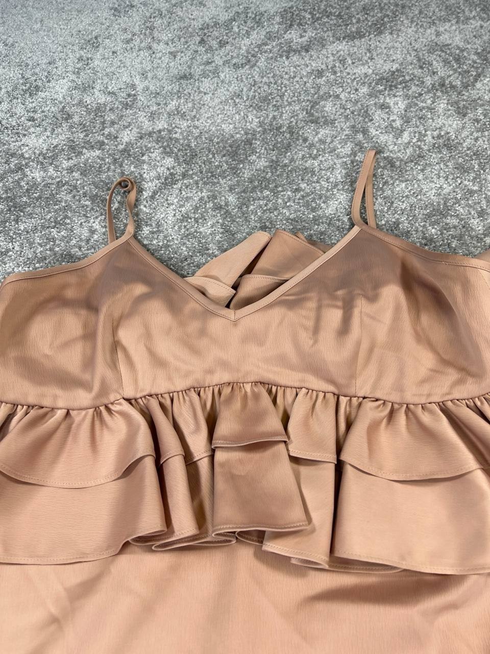 Au Printemps Paris Dress Womens Medium Brown Blouson *