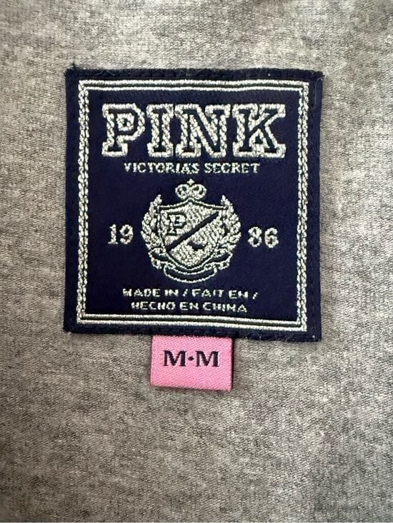 PINK Victoria’s Secret Heather Gray Sleeveless Zip-Front Bodycon Dress Size M
