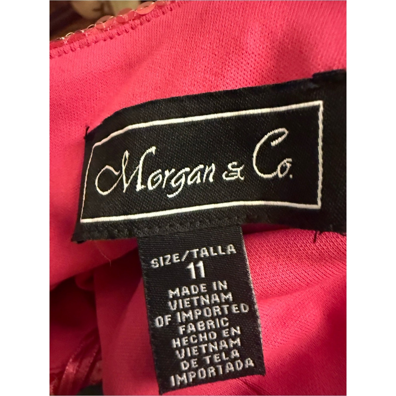 Morgan & Company Size 11 Pink sequined party prom dress