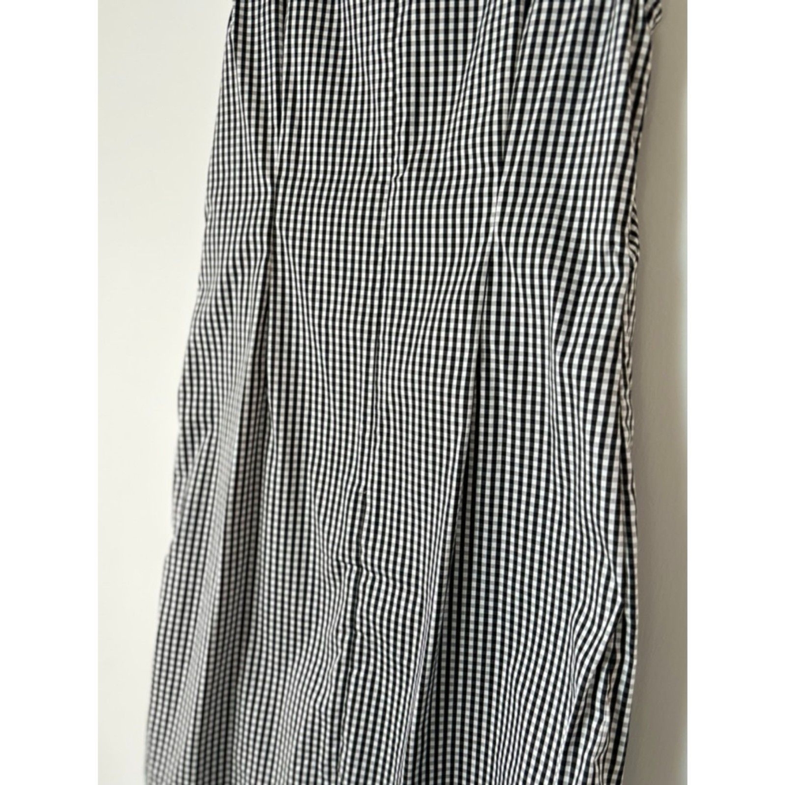 Talbots Gingham Black White Classic Holiday Neutral Timeless Dress Size 2 E72