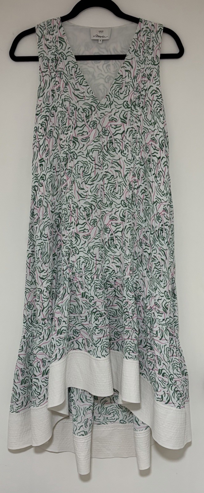 3.1 phillip lim Stitched Hem High Low Viscose Sleeveless Dress Size 4