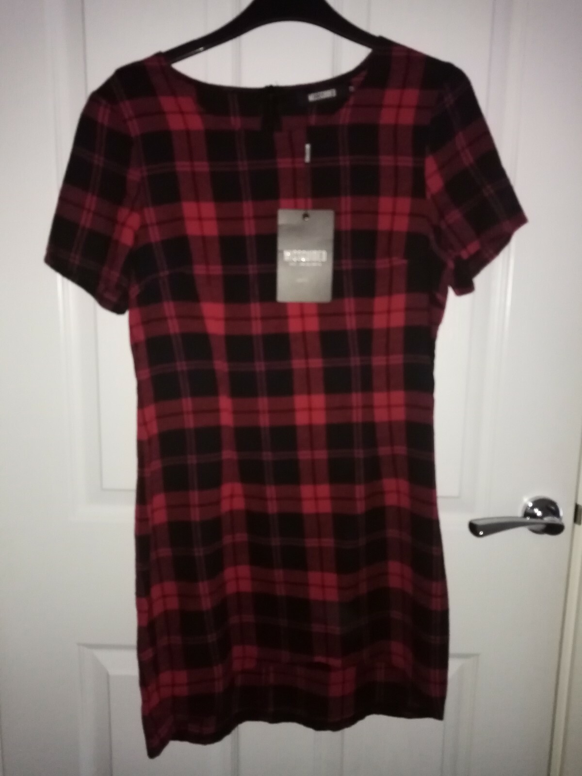 Missguided Red Check/tartans Top/dress Size 8 (Read description)