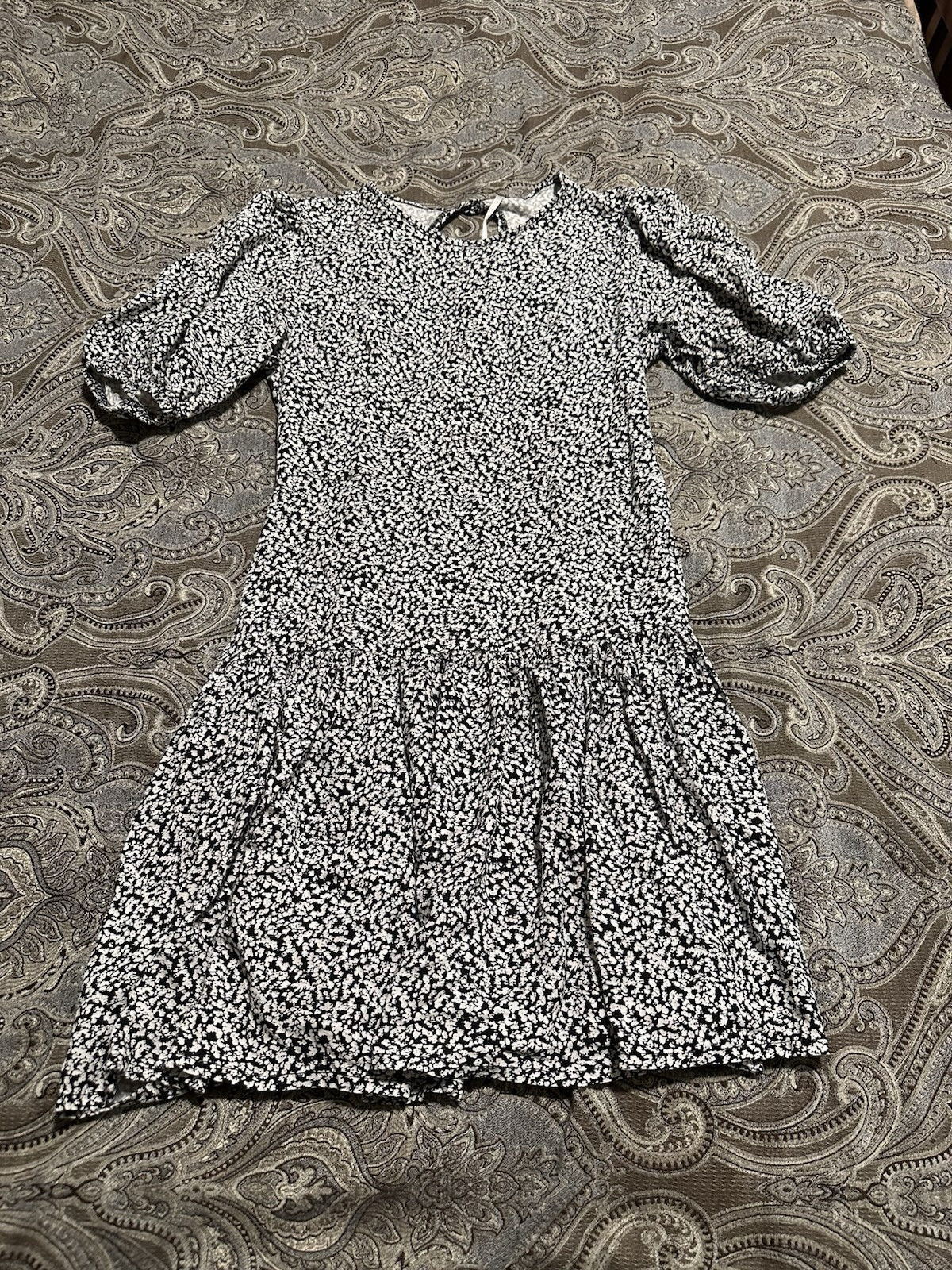 Free People Dancing in the Dark Open Back Minidress Black Size M