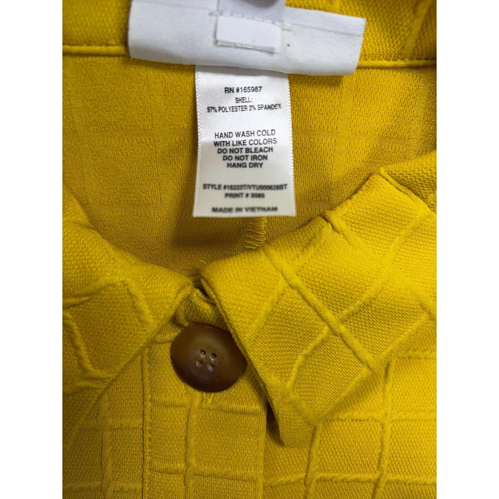 EnRevelry Mustard Yellow Windowpane Grid Shift Dress Sleeveless Size12 textured