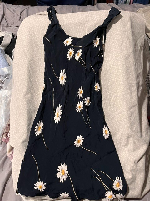 Vintage 90s Nostalgia Dress Size Small Floral Rayon Mini Tropical Y2K Beachy
